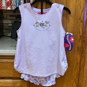 Brand New Two Piece Purple Flower Kids Headquarters Set